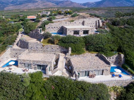 aerial view of villa